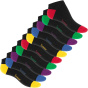 Footstar Damen und Herren Sneaker Socken (10 Paar) mit abgesetzter Ferse und Spitze