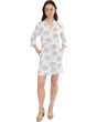 Palm Banks 3/4 Sleeve Shift Dress