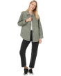 Drop Shoulder Overshirt W/ Shirt Tail Hem