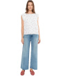 Flutter Sleeve Boat Neck Knit Top