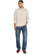 Long Sleeve Mock Neck Button Placket Pullover