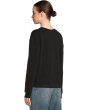 Drop Shoulder Sweatshirt With Crystal Details