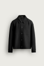 Zara Черная облегающая верхняя РУБАШКА