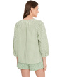 Tie Neck Peasant Sleeve Blouse