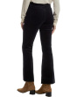 Kelsey Corduroy High-Rise Fab Ab Ankle Flare With Raw Hem in Black