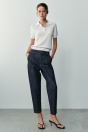 Zara Z1975 ДЖИНСЫ ЦВЕТА МОРКОВИ индиго синего цвета