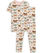 Print Short Sleeve Pajama Set (Big Kid)