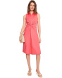 Collared Twist Front Cotton Dress