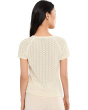 All In Pointelle Button Top