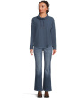 Rounded Hem Mock Neck