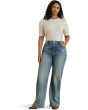 Plus Size Slub Jersey Puff-Sleeve Top