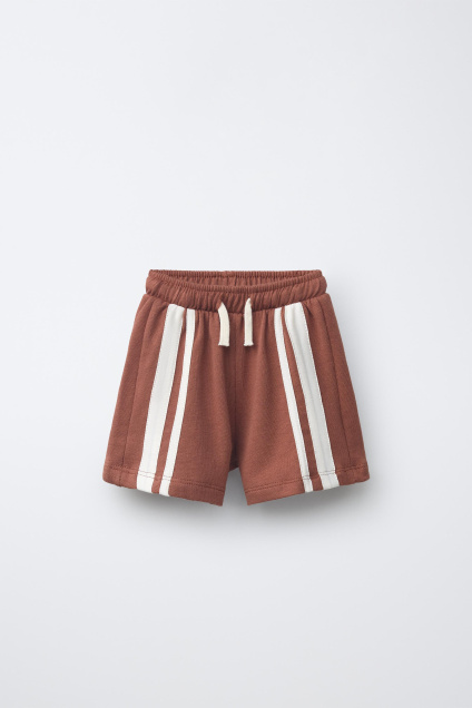 Zara ШОРТЫ-БЕРМУДЫ В ПОЛОСКУ ПО БОКАМ 519879724-701-18