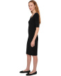 Elbow Sleeve Below The Knee Ruched Dress