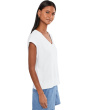 Garment Dyed Terry V-Neck Top