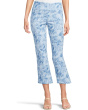 Elastic Waist, Pull On Printed Pants With Faux Welt Pockets