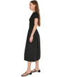 Smocked Boatneck Midi Dress