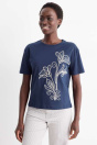 T-Shirt - Relaxed Fit - Glanz-Effekt 2253852 dunkelblau