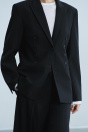 Zara Блейзер в полоску ZW COLLECTION черный