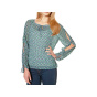 Chiffonbluse, gr_n-bunt