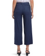Petite Wide Leg Cargo Capri Pants in Oxford Navy
