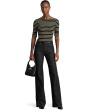 Metallic Striped Boatneck Tee