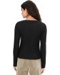 Long Sleeve Boatneck Textured Top