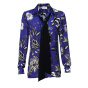 Rick Cardona Дизайнерская блузка с принтом м. Галстук, синий