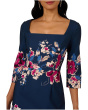 Border Floral Midi Dress