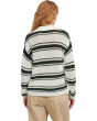 Stripe Madeleine Open Stitch Long Sleeve Polo