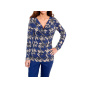 Designer-Druckshirt, royalblau-stein