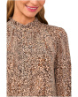 Long Sleeve Leopard Ruffled Top