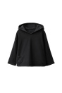 Zara ОДНОТОННАЯ ТОЛСТОВКА С КАПЮШОНОМ черного цвета