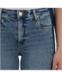 Kelsey High-Rise Ankle Flare Raw Hem Side Inset in Inerrant