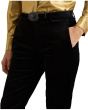Stretch Velvet Cropped Pants