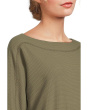 Rib Trim Seamed Top