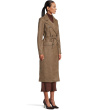 Belted Faux Leather Trench Coat