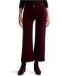 Saige Mid Rise Wide Leg Crop In Winery