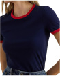 Floral Stretch Cotton Boatneck Tee