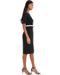Contrast Bow Sheath Dress