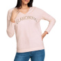 Pullover mit Glitzer-Schriftzug, hellros_