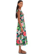 3D Floral Print Midi Dress