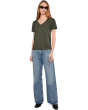 Short Sleeve V-Neck Boxy Tee