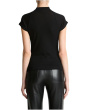 Cap Sleeve Raglan Mock Neck