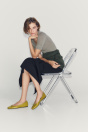 Zara КОЖАНАЯ БАЛЕРИНА С БАНТОМ РАЗМЕРОМ С фисташку