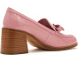 Deco Bow Patent Leather Heeled Loafers