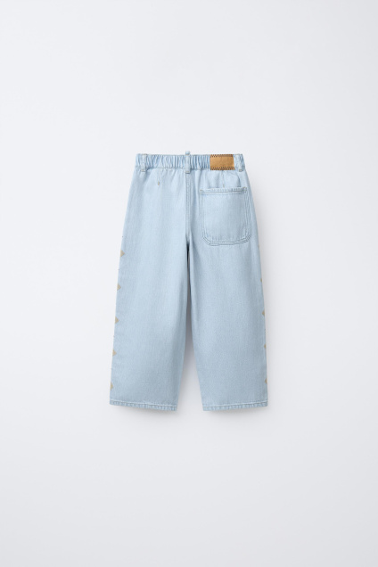 Zara ДЖИНСЫ С ШИРОКИМИ ШТАНИНАМИ И ВЫШИТЫМИ ФОРМАМИ 545225002-406-18