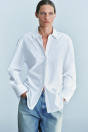 Zara БЕЛАЯ ОДНОТОННАЯ ПОПЛИНОВАЯ РУБАШКА ZW COLLECTION?