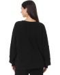 Long Sleeve Seamed Boxy Sweatshirt Black