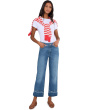 Petite Bailey Relaxed Straight Ankle Raw Cuff Jeans
