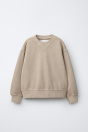 Zara ОДНОТОННАЯ ТОЛСТОВКА, ОКРАШИВАЮЩАЯ ОДЕЖДУ В бежевый цвет